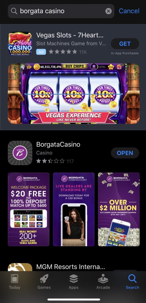 Borgata casino app android
